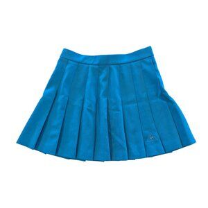 VINTAGE 80's Le Coq Sportif Pleated Mini Skirt 8 Tennis Skirt Cerulean Blue